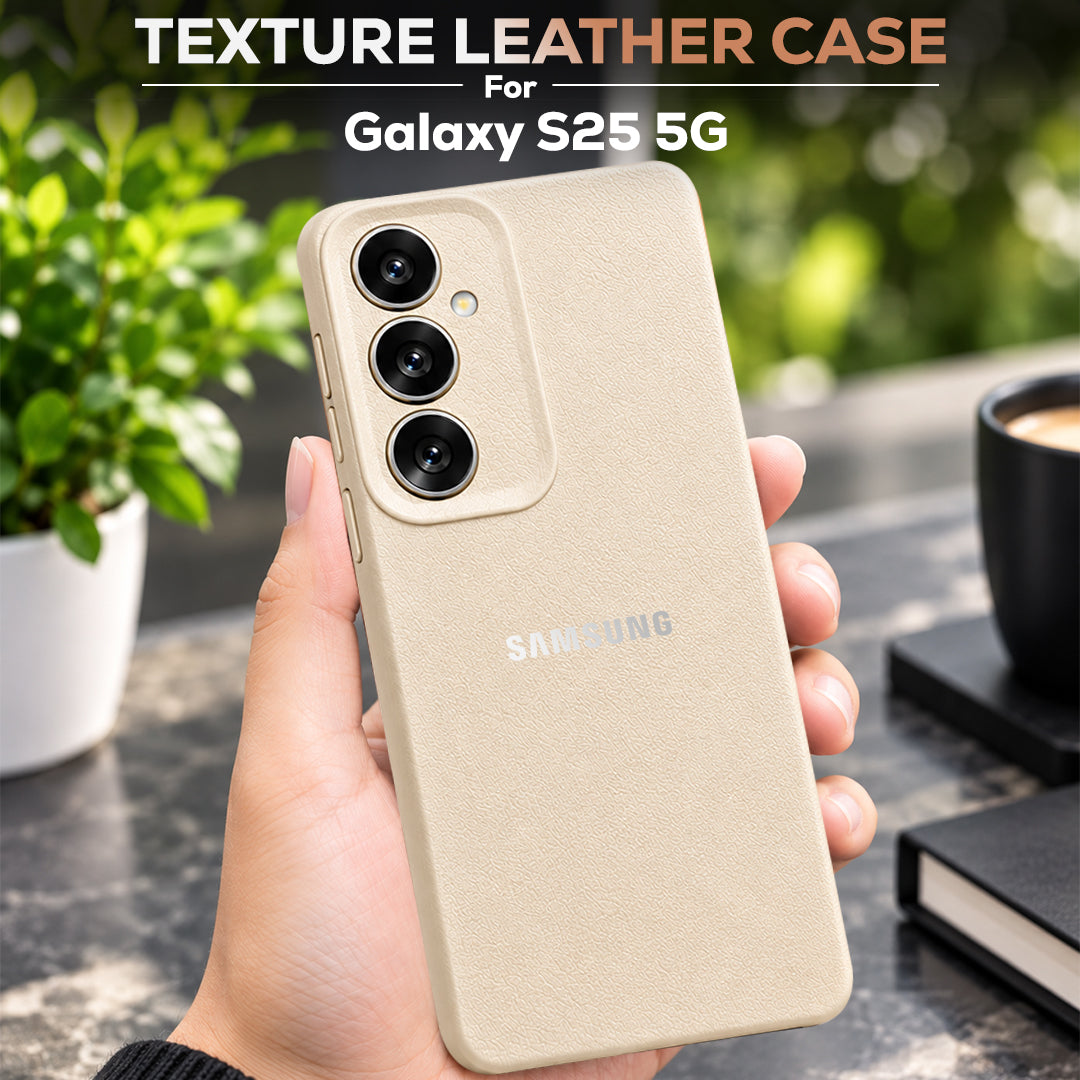 Samsung Galaxy S25 5G Solid Color Leather Texture Matte Phone Back Case