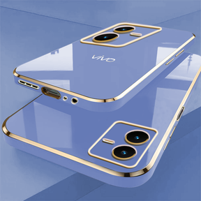 VIVO Y22 ULTRA-SHINE GOLD ELECTROPLATED LUXURIOUS BACK CASE WITH CAMERA PROTECTION