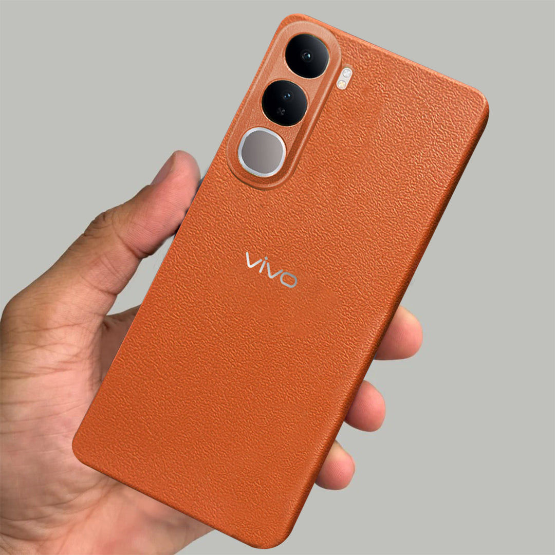 Vivo Y300 5G Solid Color Leather Texture Matte Phone Back Case