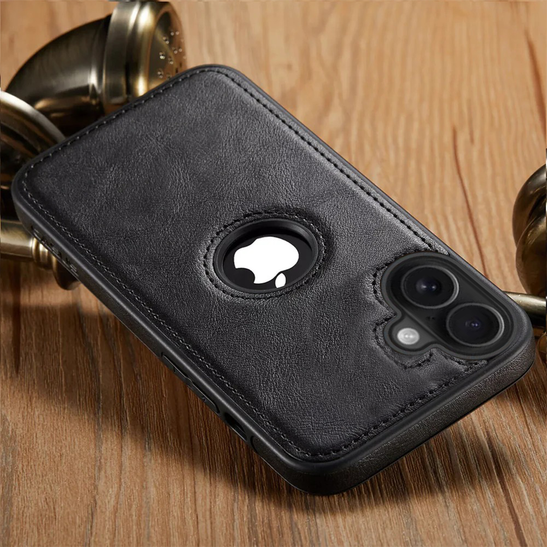 IPHONE 16 PLUS 5G Drop Protection | Raised Camera Edges Protective Back Leather Case