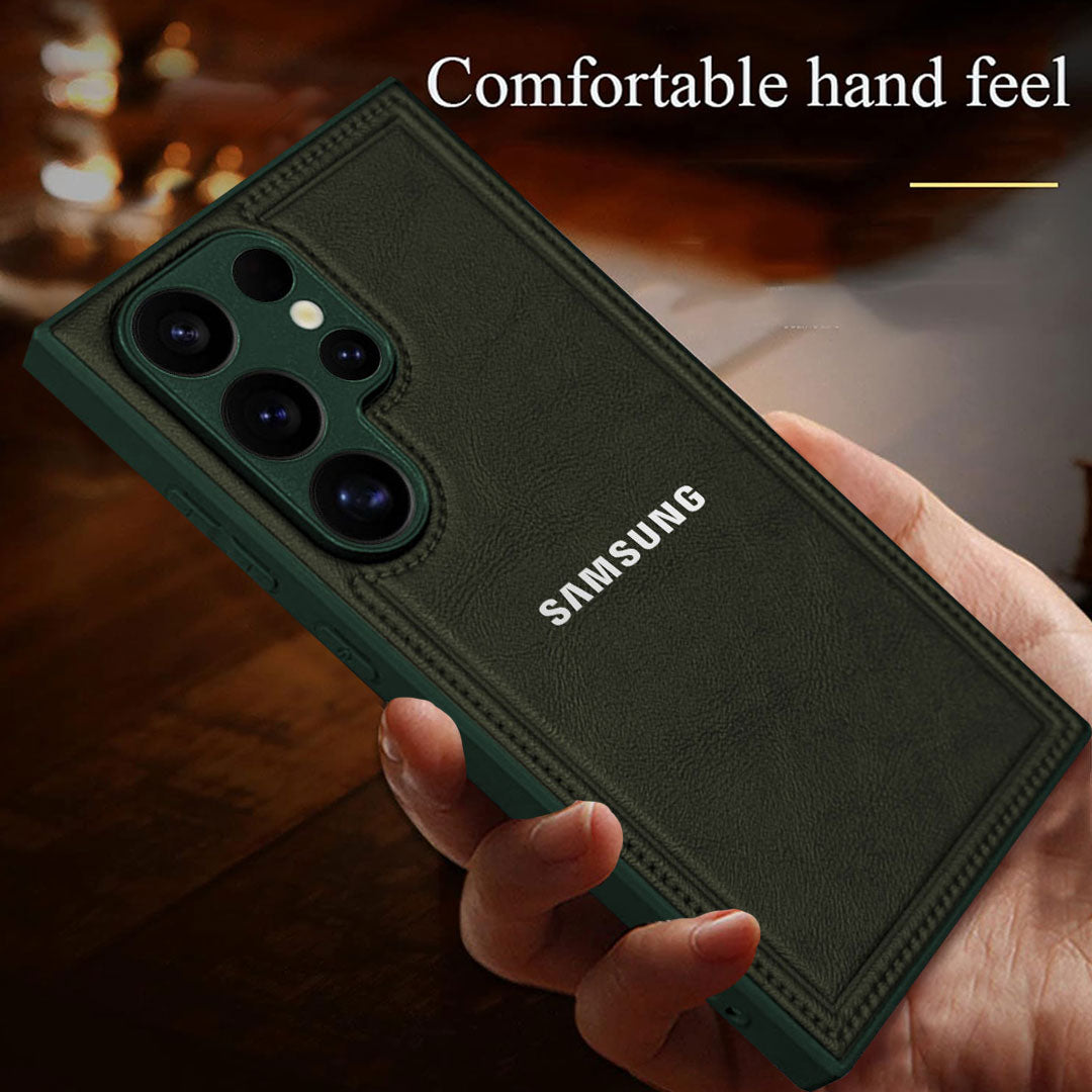 Samsung Galaxy S23 ULTRA 5G Vintage Leather Stitched Protective Back Case