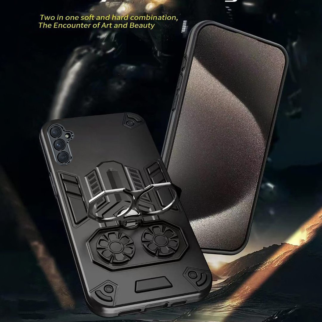 Samsung S24 5G Armor knight Series Camera Protection 2 in 1 Shockproof Phone Cover with Kickstand