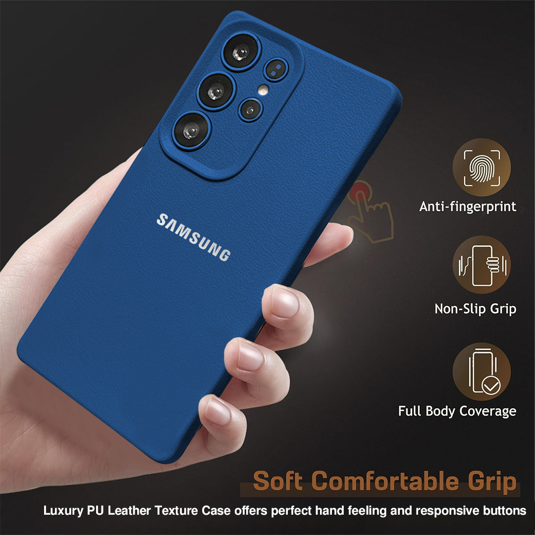 Samsung Galaxy S25 Ultra 5G Solid Color Leather Texture Matte Phone Back Case