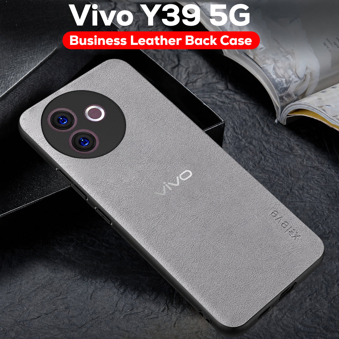VIVO Y39 5G  Business Style  PU LEATHER PROTECTIVE BACK CASE WITH CAMERA PROTECTION