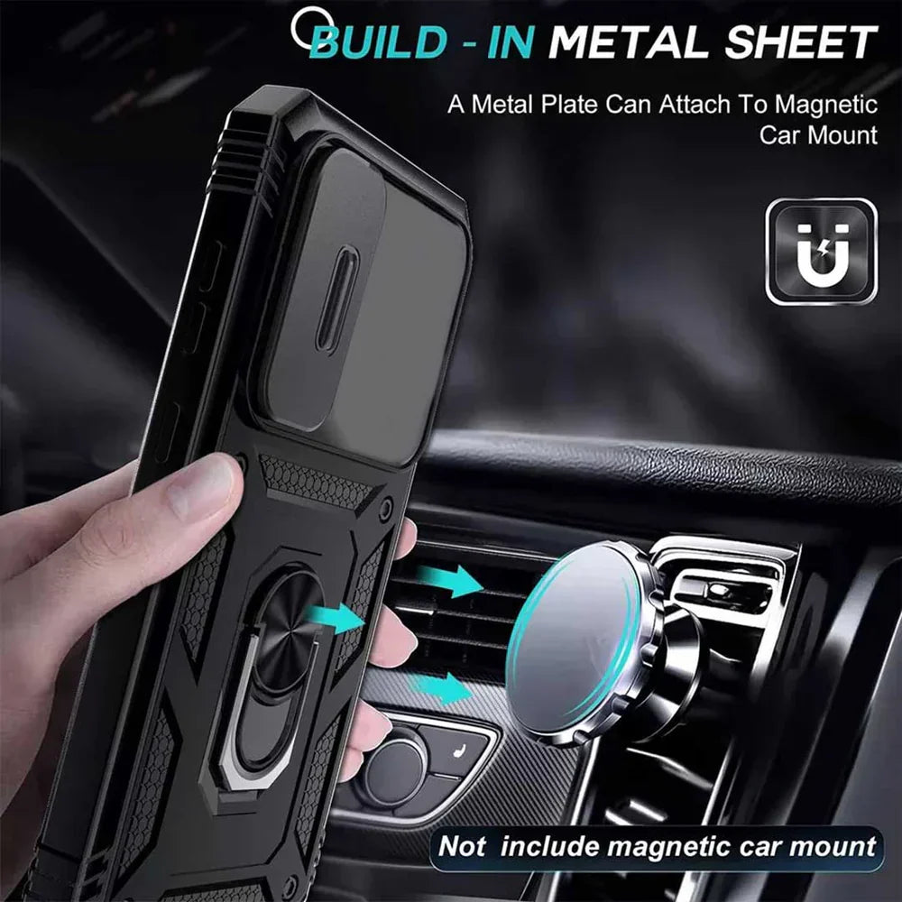 VIVO V70 5G Armor Military-grade Case With Sliding Camera Cover & 360 Kickstand