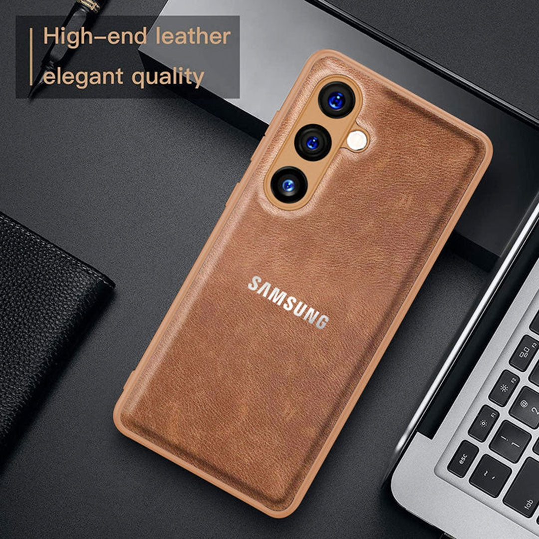 GALAXY S23 FE 5G PU LEATHER PROTECTIVE BACK CASE WITH CAMERA PROTECTION