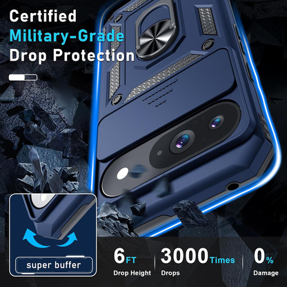 GOOGLE PIXEL 9/9PRO 5G Armor Military-grade Case With Sliding Camera Cover & 360 Kickstand