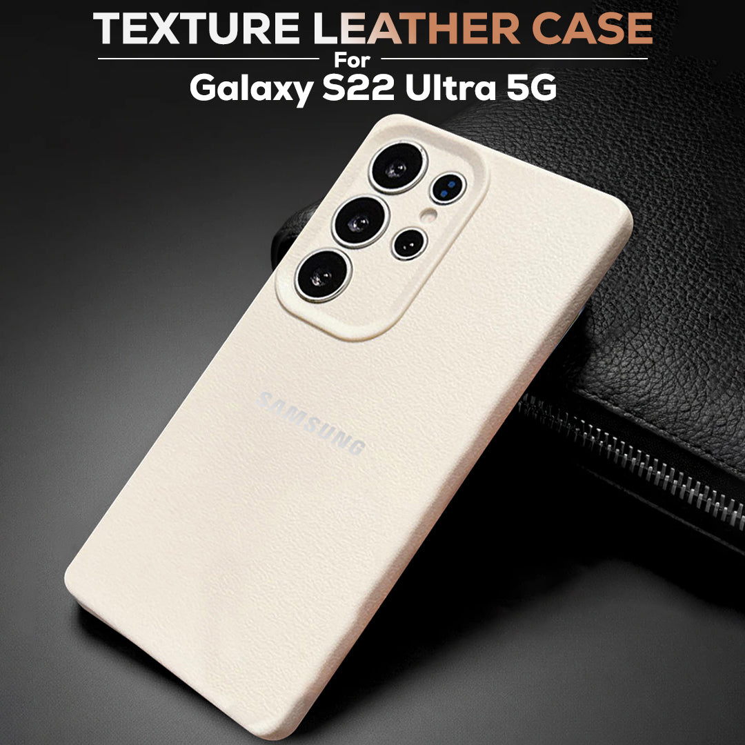 Samsung Galaxy S22 Ultra 5G Solid Color Leather Texture Matte Phone Back Case