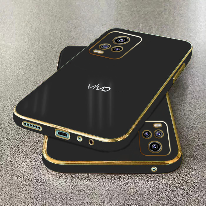 VIVO Y73 ULTRA-SHINE GOLD ELECTROPLATED LUXURIOUS BACK CASE WITH CAMERA PROTECTION