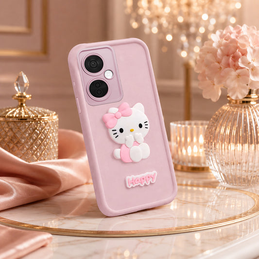 ONEPLUS NORD CE 3 LITE 5G Soft Silicone 3D Hello Kitty character design Back Case with Camera Protection