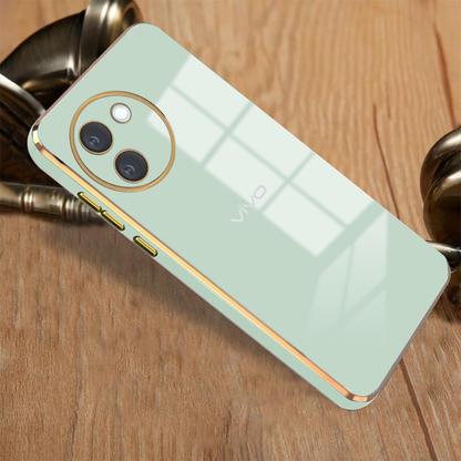 VIVO V30E 5G ULTRA-SHINE GOLD ELECTROPLATED LUXURIOUS  BACK CASE WITH CAMERA PROTECTION