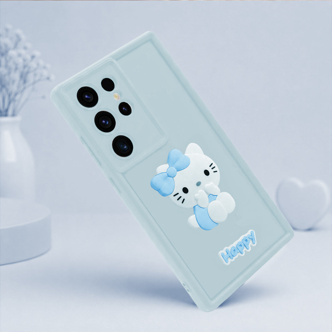 Samsung Galaxy S26 ULTRA 5G Soft Silicone 3D Hello Kitty character design Back Case with Camera Protection
