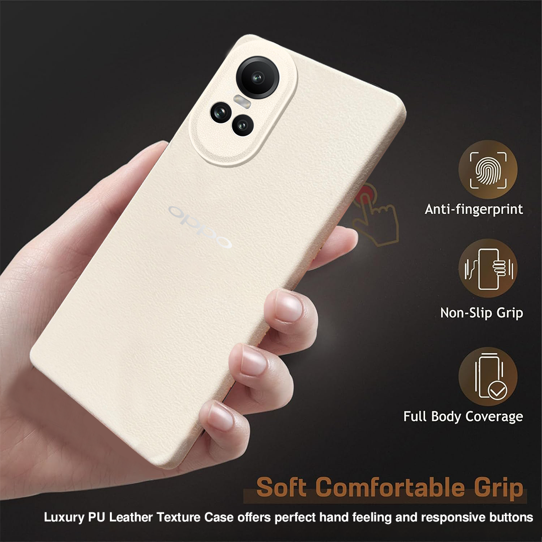 Oppo Reno 10 PRO 5G Solid Color Leather Texture Matte Phone Back Case