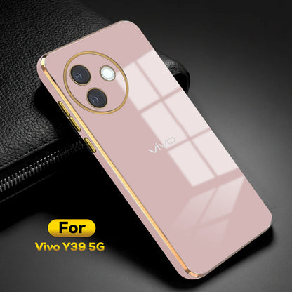 VIVO Y39 5G ULTRA-SHINE GOLD ELECTROPLATED LUXURIOUS  BACK CASE WITH CAMERA PROTECTION