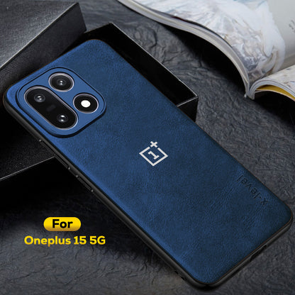 ONEPLUS 15 5G Business Style PU LEATHER PROTECTIVE BACK CASE WITH CAMERA PROTECTION