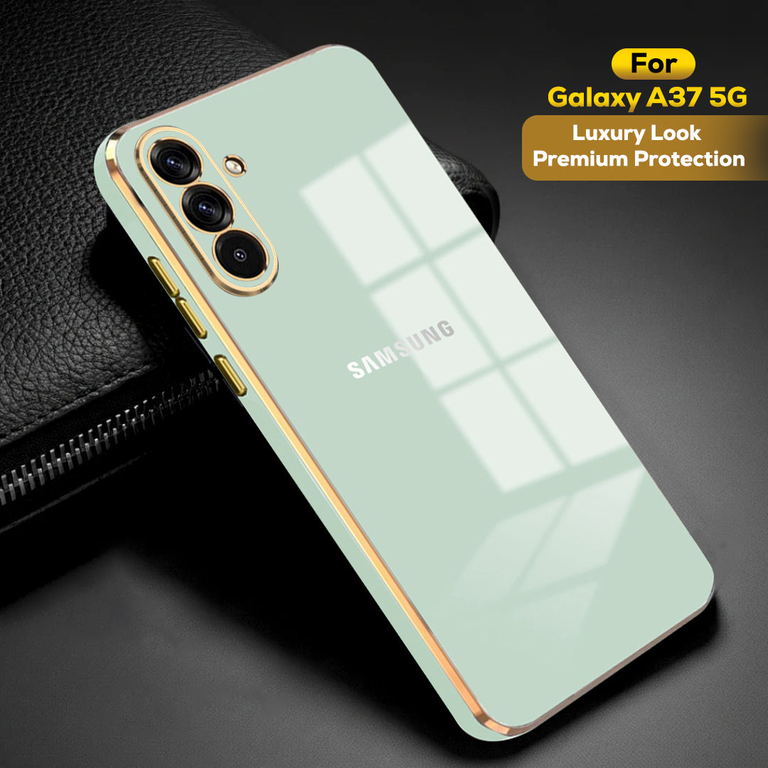Samsung GALAXY A37 5G ULTRA-SHINE GOLD ELECTROPLATED LUXURIOUS  BACK CASE WITH CAMERA PROTECTION