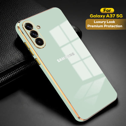 Samsung GALAXY A37 5G ULTRA-SHINE GOLD ELECTROPLATED LUXURIOUS  BACK CASE WITH CAMERA PROTECTION