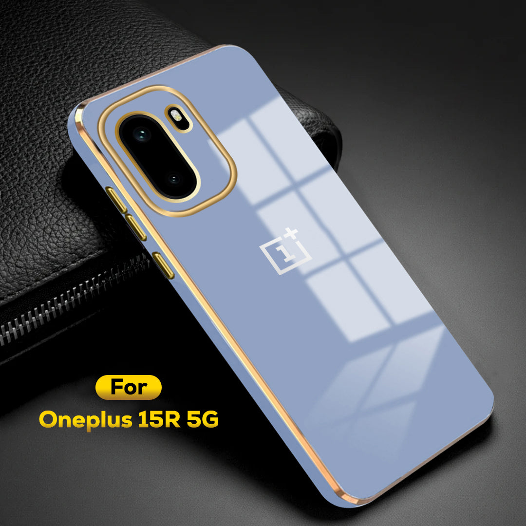 ONEPLUS 15R 5G ULTRA-SHINE GOLD ELECTROPLATED LUXURIOUS  BACK CASE WITH CAMERA PROTECTION