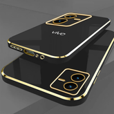 VIVO Y22 ULTRA-SHINE GOLD ELECTROPLATED LUXURIOUS BACK CASE WITH CAMERA PROTECTION