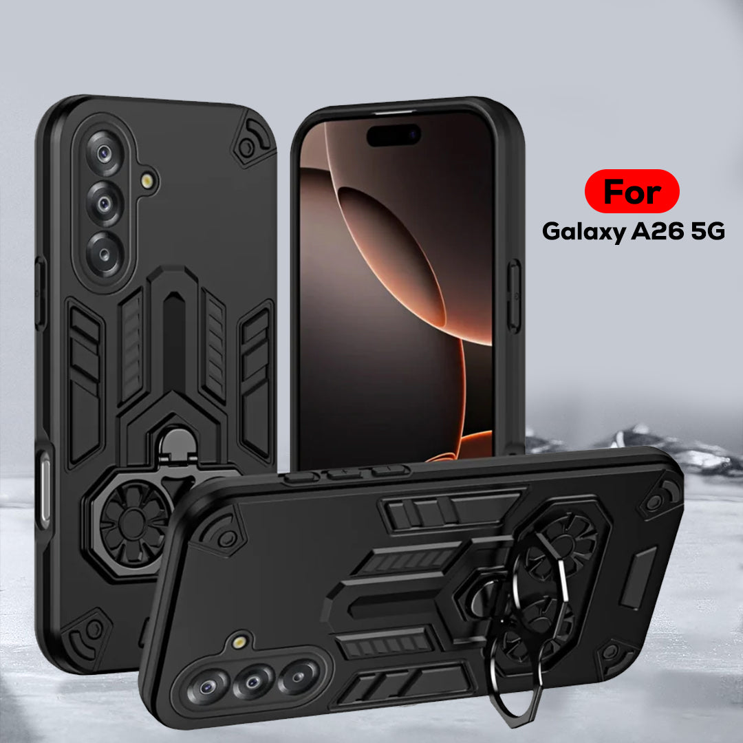 Samsung Galaxy A26 5G Armor knight Series Camera Protection 2 in 1 Shockproof Phone Cover with Kickstand