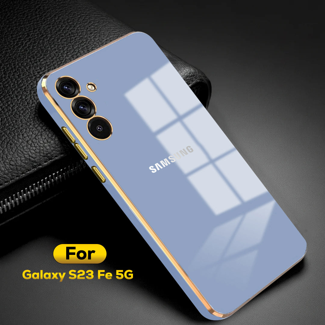 GALAXY S23 FE 5G ULTRA-SHINE GOLD ELECTROPLATED LUXURIOUS  BACK CASE WITH CAMERA PROTECTION