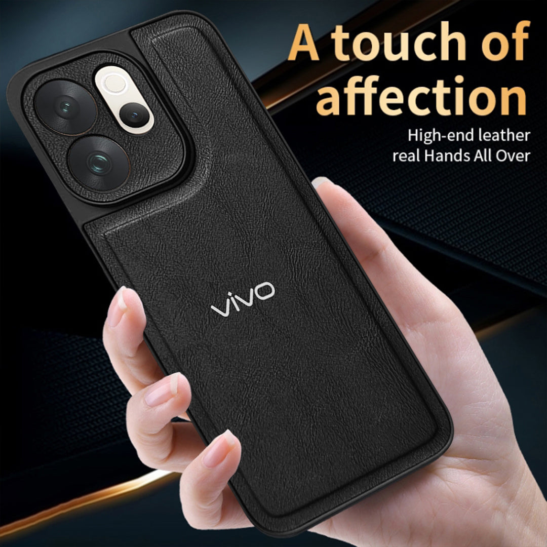 VIVO V70 5G Silicone Leather Back Cover - High Quality Protective Camera Lens Shield Case