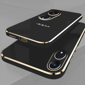 RENO 8T ULTRA-SHINE GOLD ELECTROPLATED LUXURIOUS  BACK CASE WITH CAMERA PROTECTION