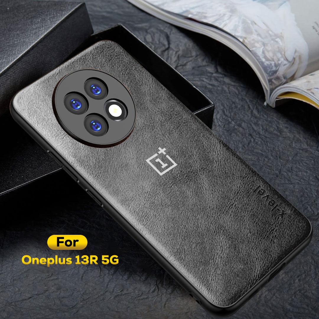ONEPLUS 13R 5G Business Style PU LEATHER PROTECTIVE BACK CASE WITH CAMERA PROTECTION