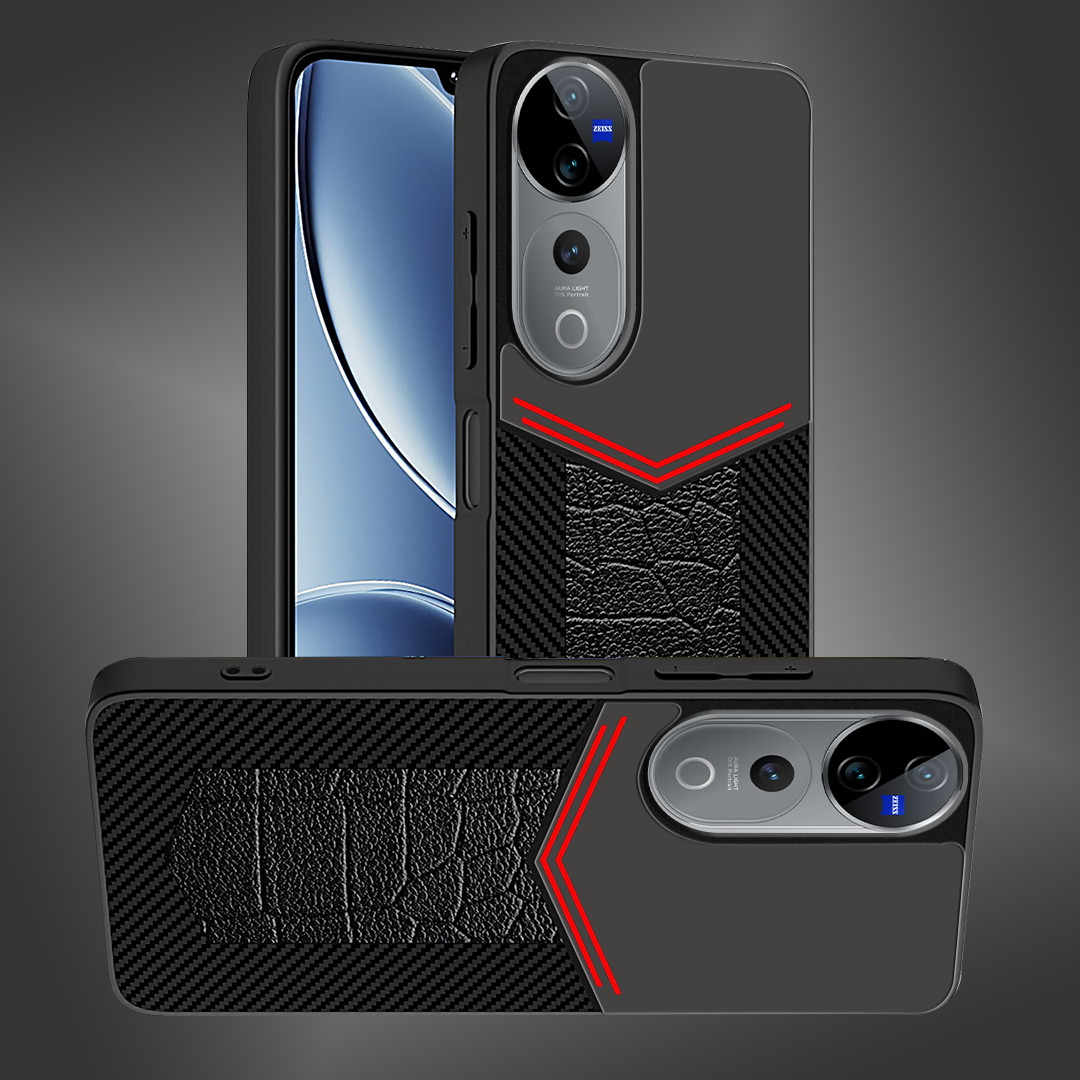 VIVO V40/V40 PRO 5G Ultra Hybrid Carbon Fiber Shockproof TPU + Poly Carbonate Back Cover Case