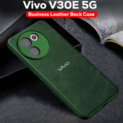 VIVO V30E 5G Business Style PU LEATHER PROTECTIVE BACK CASE WITH CAMERA PROTECTION