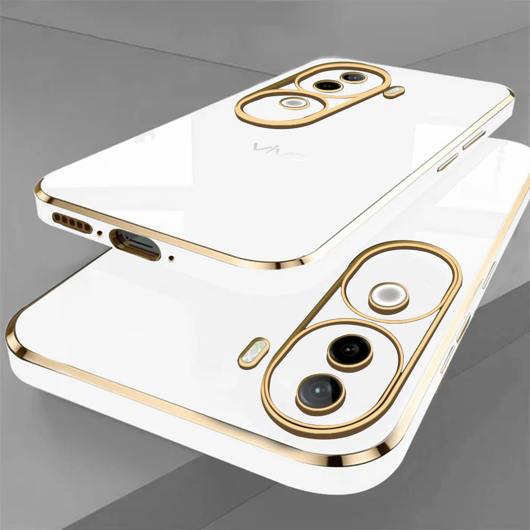 VIVO V30 PRO/T3 ULTRA/ V40E/V40 PRO 5G ULTRA-SHINE GOLD ELECTROPLATED LUXURIOUS  BACK CASE WITH CAMERA PROTECTION