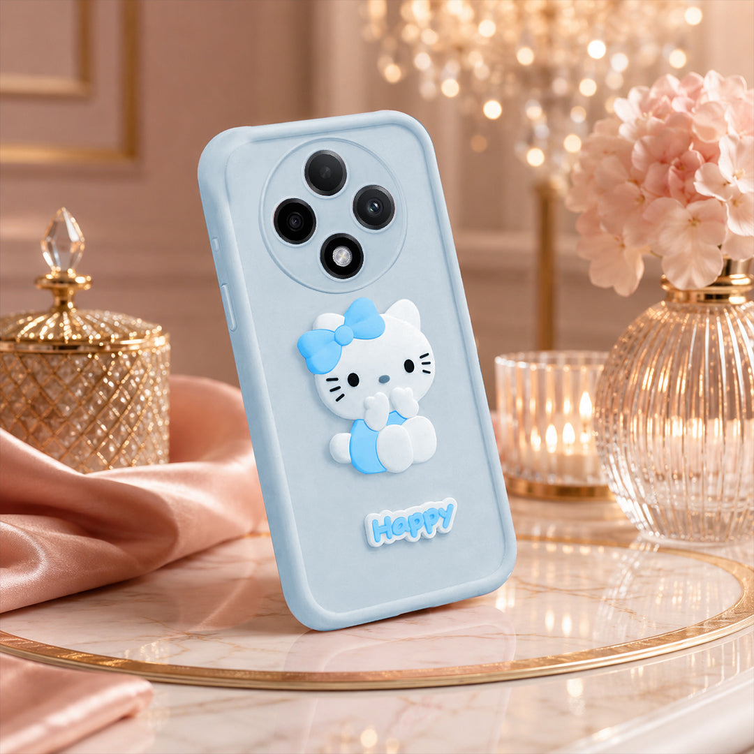 OPPO F27 PRO PLUS 5G Soft Silicone 3D Hello Kitty character design Back Case with Camera Protection
