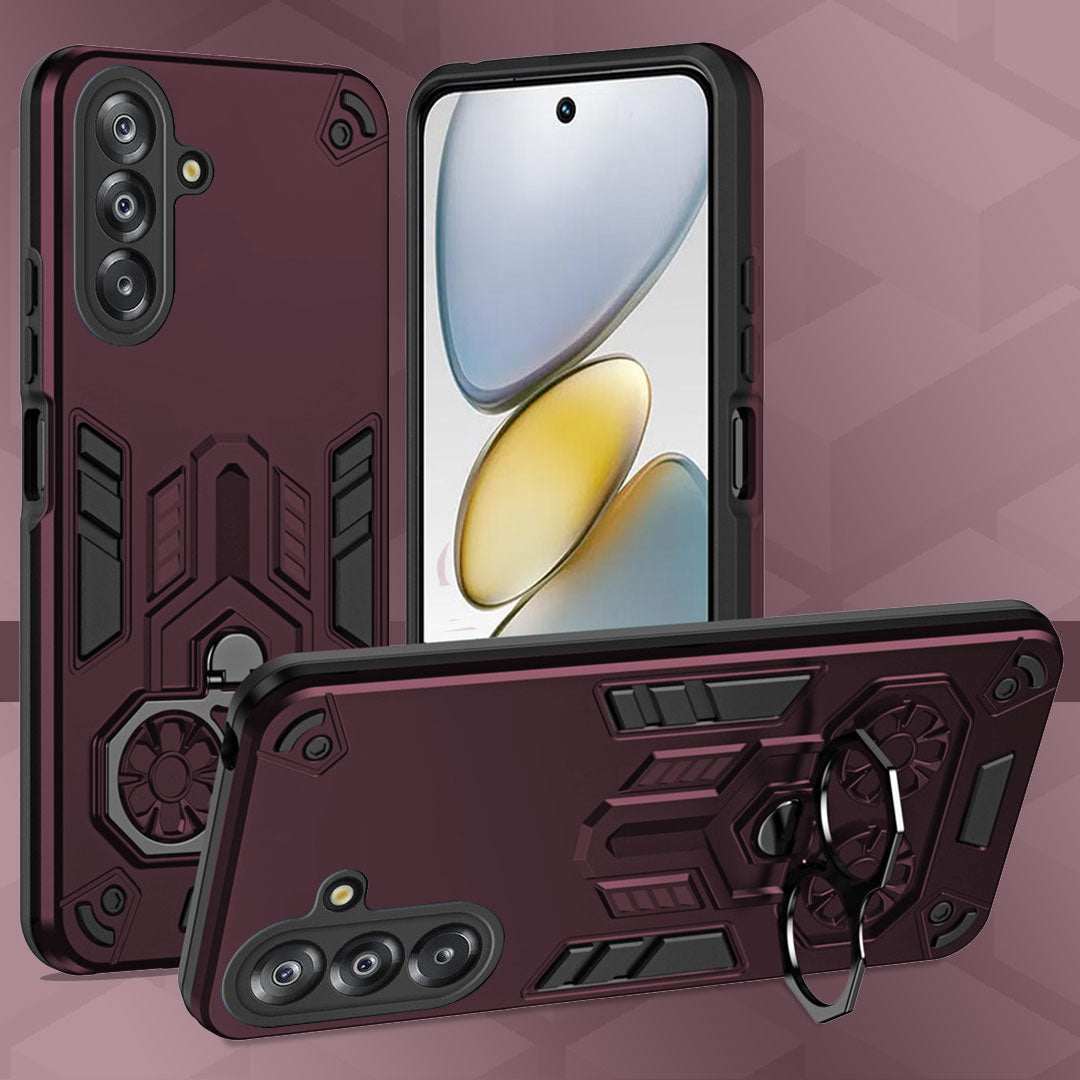 Samsung Galaxy A36 5G Armor knight Series Camera Protection 2 in 1 Shockproof Phone Cover with Kickstand