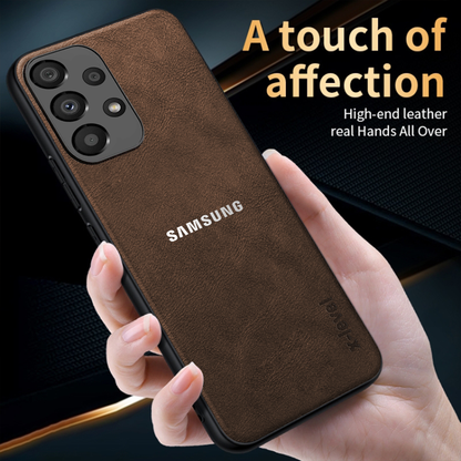 GALAXY A53 5G  Business Style PU LEATHER PROTECTIVE BACK CASE WITH CAMERA PROTECTION