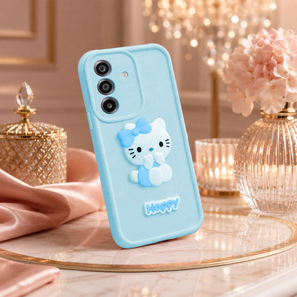 Samsung Galaxy S24 FE 5G Soft Silicone 3D Hello Kitty character design Back Case with Camera Protection