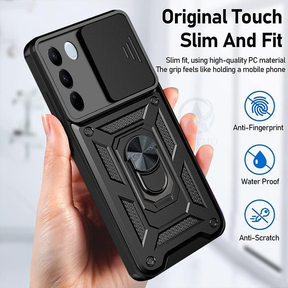 VIVO V27 5G Armor Military-grade Case With Sliding Camera Cover & 360 Kickstand