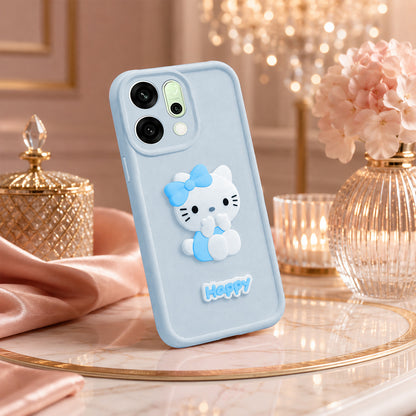 OPPO RENO 14 5G Soft Silicone 3D Hello Kitty character design Back Case with Camera Protection