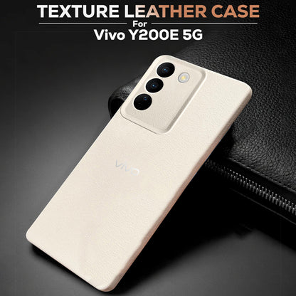 VIVO Y200e 5G Solid Color Leather Texture Matte Phone Back Case