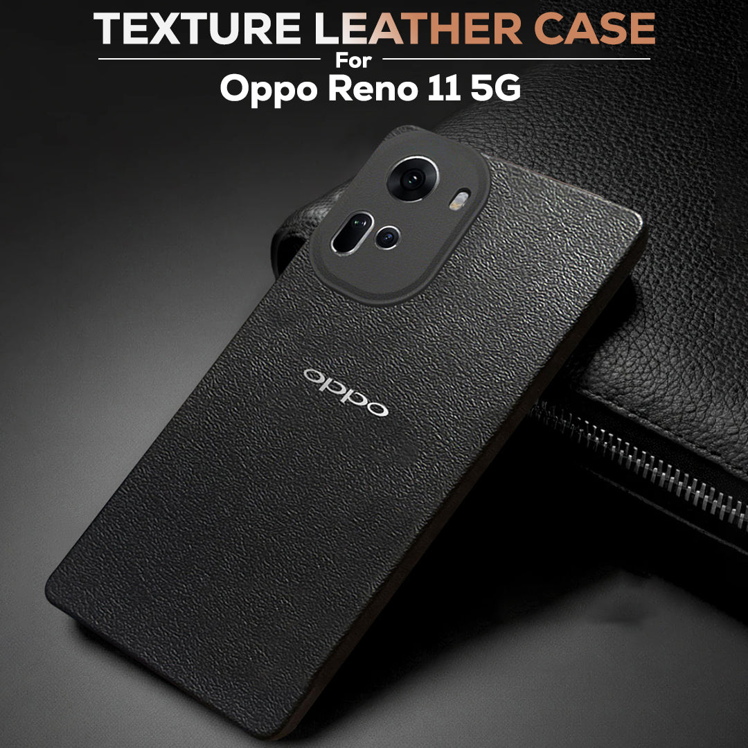 Oppo Reno 11 5G Solid Color Leather Texture Matte Phone Back Case