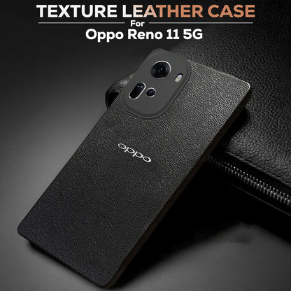 Oppo Reno 11 5G Solid Color Leather Texture Matte Phone Back Case