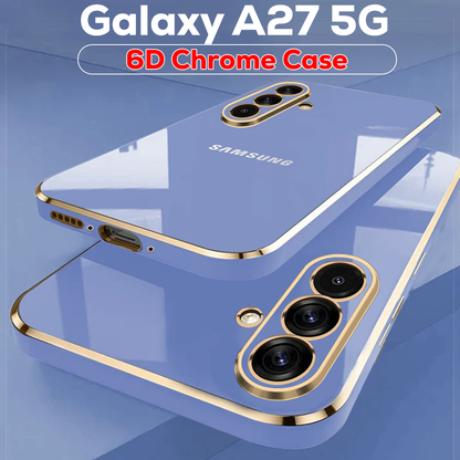 SAMSUNG GALAXY A27 5G ULTRA-SHINE GOLD ELECTROPLATED LUXURIOUS  BACK CASE WITH CAMERA PROTECTION