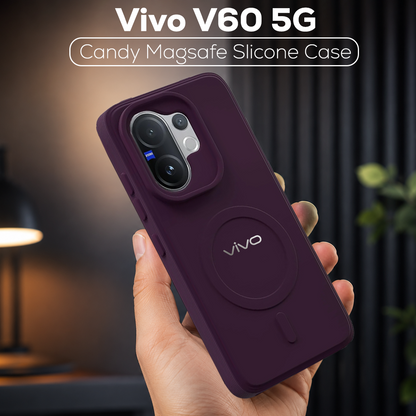 VIVO V60 5G Candy Silicone Luxury Matte Back Cover with Camera  Protection