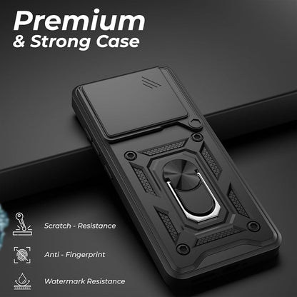 MOTOROLA EDGE 60 PRO 5G Armor Military-grade Case With Sliding Camera Cover & 360 Kickstand