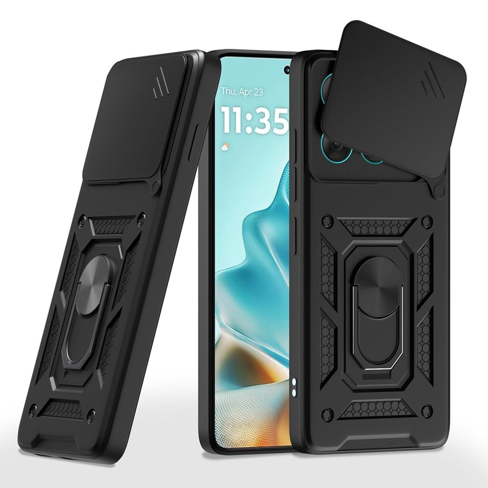 MOTOROLA EDGE 60 PRO 5G Armor Military-grade Case With Sliding Camera Cover & 360 Kickstand