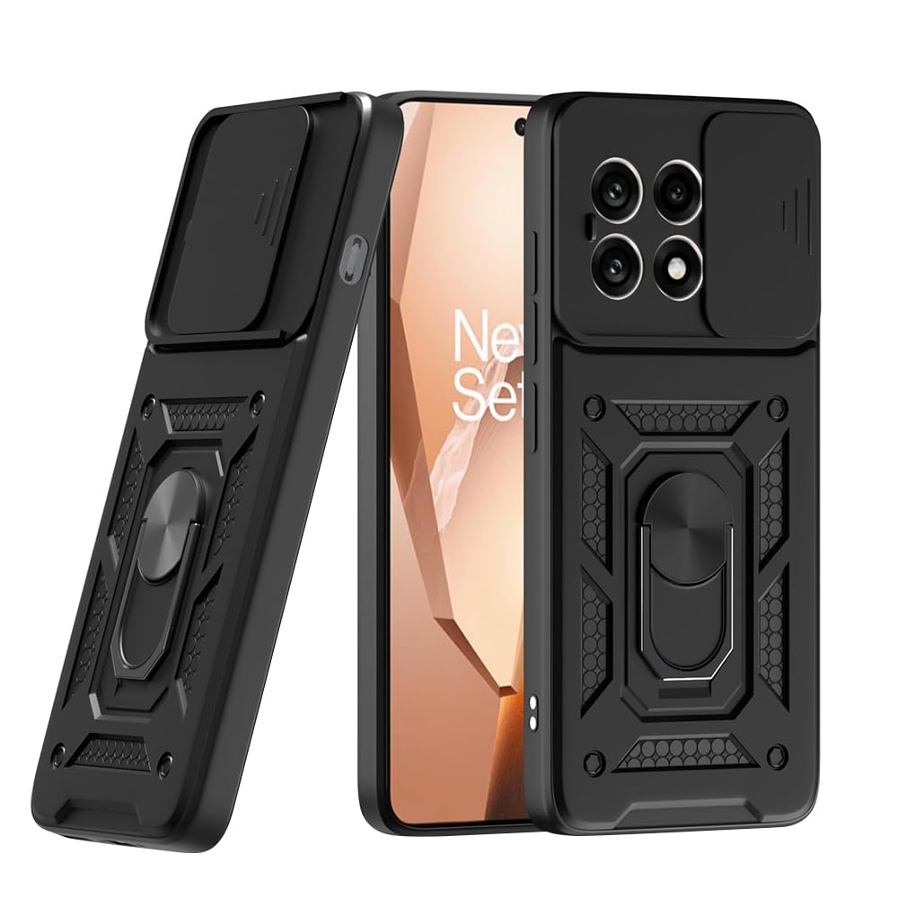 ONEPLUS 13r 5G Armor Military-grade Case With Sliding Camera Cover & 360 Kickstand