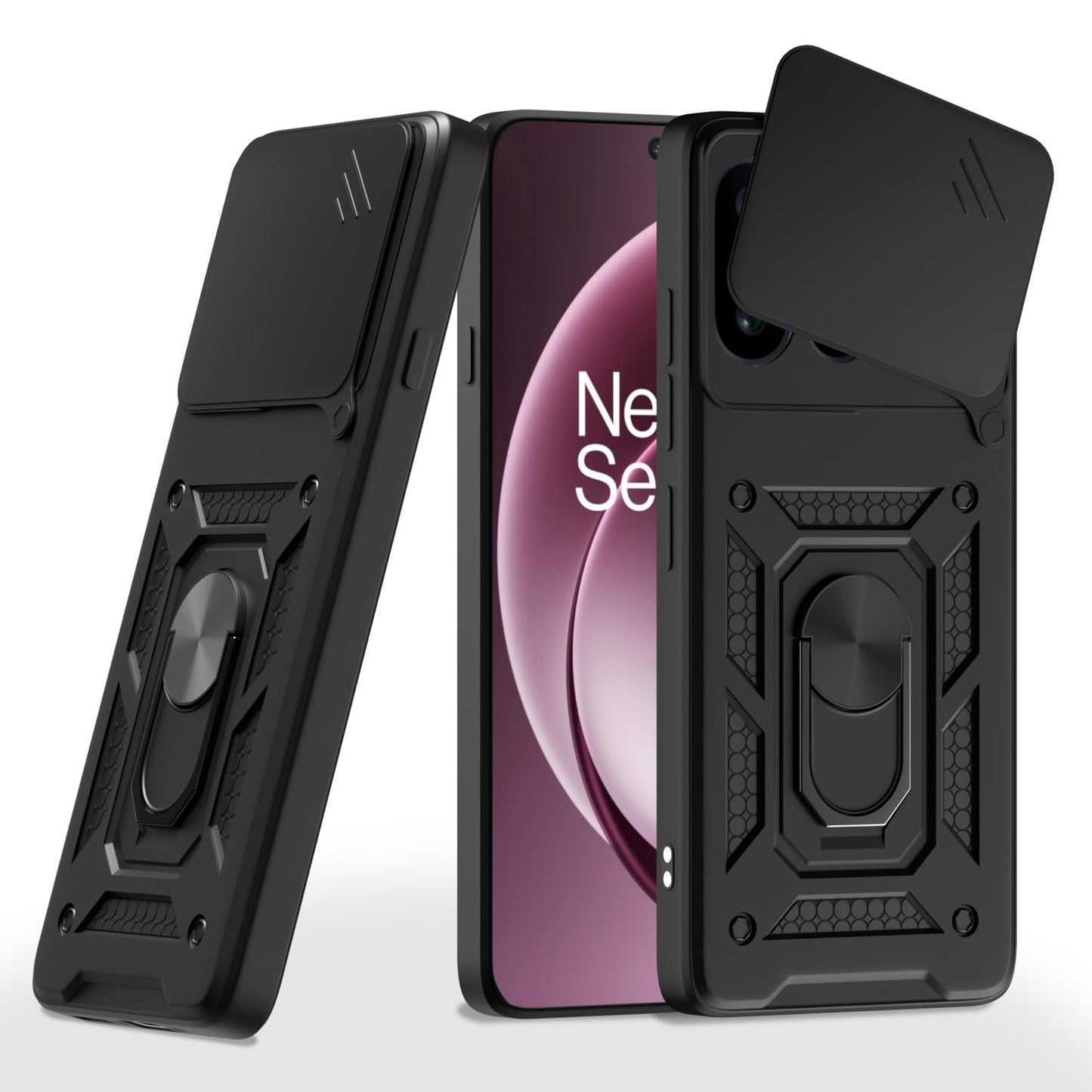 ONEPLUS 15 5G Armor Military-grade Case With Sliding Camera Cover & 360 Kickstand