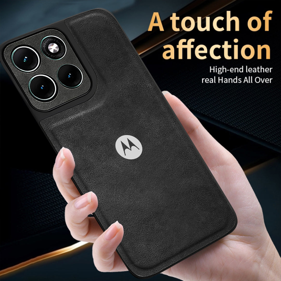 MOTOROLA EDGE 70 FUSION 5G Silicone Leather Back Cover - High Quality Protective Camera Lens Shield Case