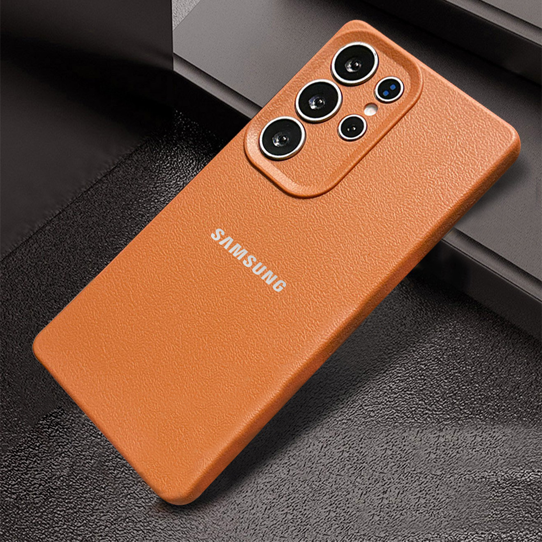 Samsung Galaxy S25 Ultra 5G Solid Color Leather Texture Matte Phone Back Case