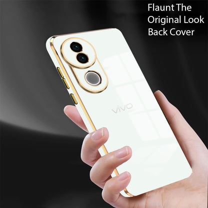 VIVO V50e 5G ULTRA-SHINE GOLD ELECTROPLATED LUXURIOUS  BACK CASE WITH CAMERA PROTECTION