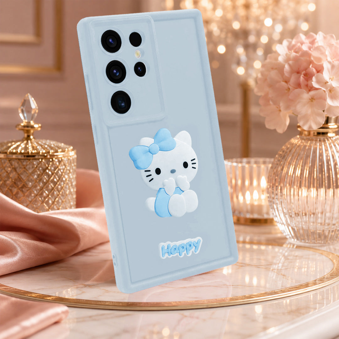 Samsung Galaxy S26 ULTRA 5G Soft Silicone 3D Hello Kitty character design Back Case with Camera Protection